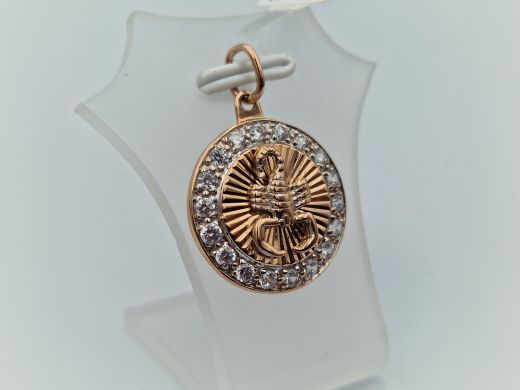 Золотой кулон с цирконом, 2.71 г
