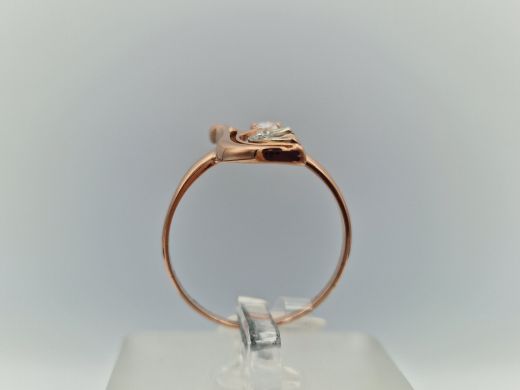 Zelta gredzens ar cirkoniju, 2.27 g, izm. 18.5