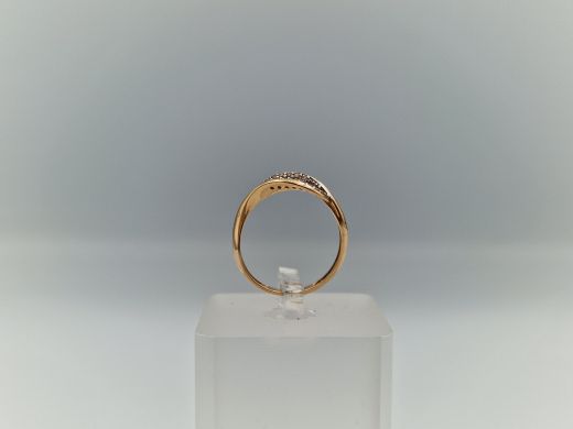 Zelta gredzens ar cirkoniju, 2.12 g, izm. 17