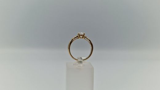 Zelta gredzens ar cirkoniju, 2.53 g, izm. 16.5