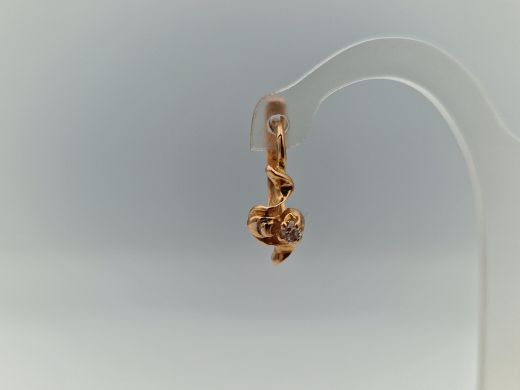 Zelta auskari ar cirkoniju, 2.14 g