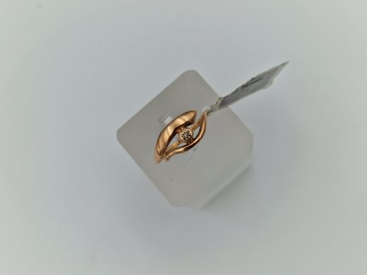 Zelta gredzens ar briljantu, 2.38 g, izm. 17.5