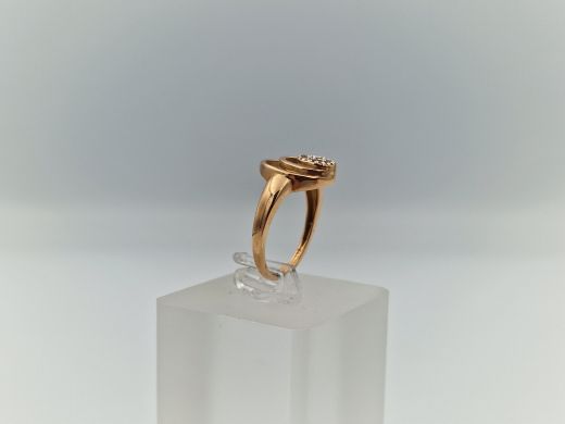 Zelta gredzens ar cirkoniju, 3.19 g, izm. 16.5