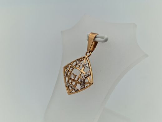 Zelta kulons ar cirkoniju, 0.89 g
