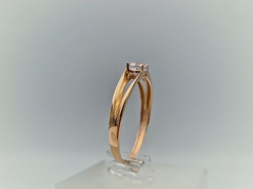 Zelta gredzens ar cirkoniju, 1.51 g, izm. 20