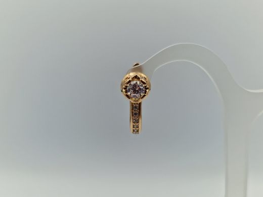 Zelta auskari ar cirkoniju, 3.51 g