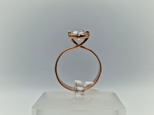 Zelta gredzens ar cirkoniju, 2.59 g, izm. 17