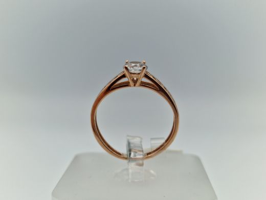 Zelta gredzens ar cirkoniju, 1.45 g, izm. 15.8