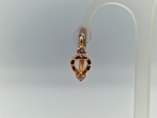 Zelta auskari ar cirkoniju, 2.67 g