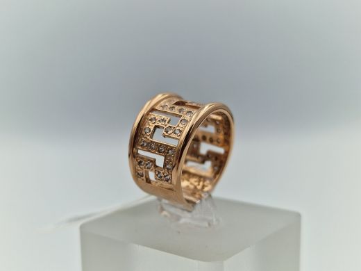 Zelta gredzens ar cirkoniju, 5.5 g, izm. 16