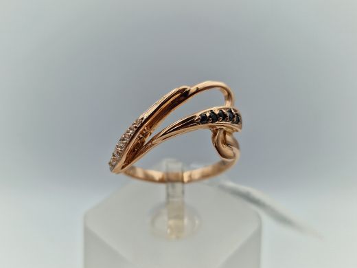 Zelta gredzens ar cirkoniju, 3.22 g, izm. 17.5