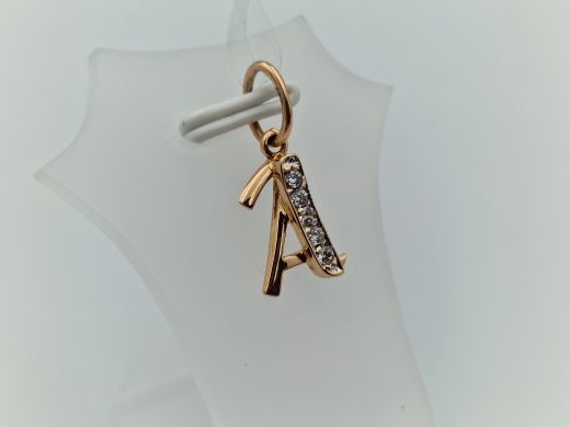 Золотой кулон с цирконом, 1.01 г