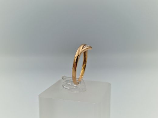 Zelta gredzens ar cirkoniju, 1.97 g, izm. 17.5