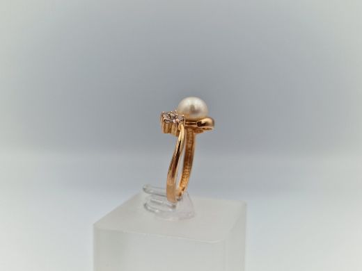 Zelta gredzens ar cirkoniju, 3.09 g, izm. 17