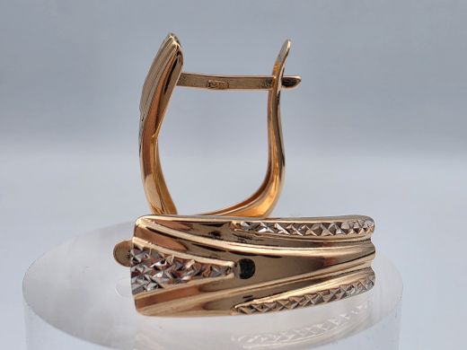 Gold earrings, 1.91 g