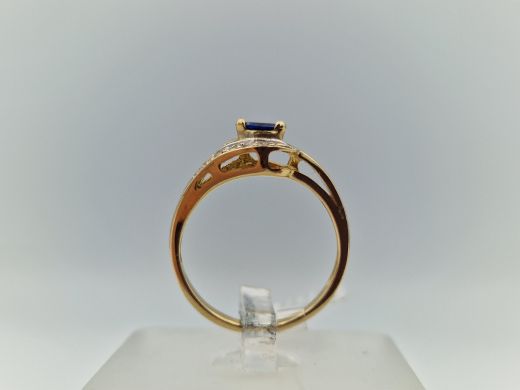 Zelta gredzens ar cirkoniju, 1.81 g, izm. 16