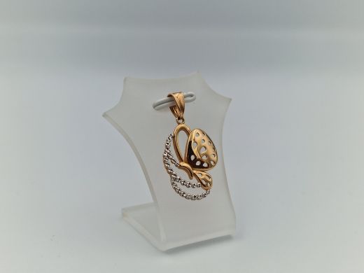 Zelta kulons ar cirkoniju, 1.71 g