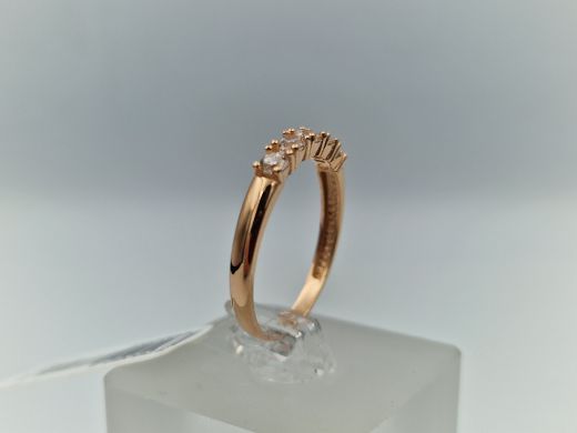 Zelta gredzens ar cirkoniju, 2.08 g, izm. 19