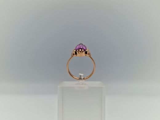 Золотое кольцо с кораллом, 4.44 г, разм. 18
