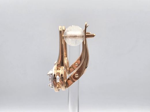 Zelta auskari ar cirkoniju, 2.95 g