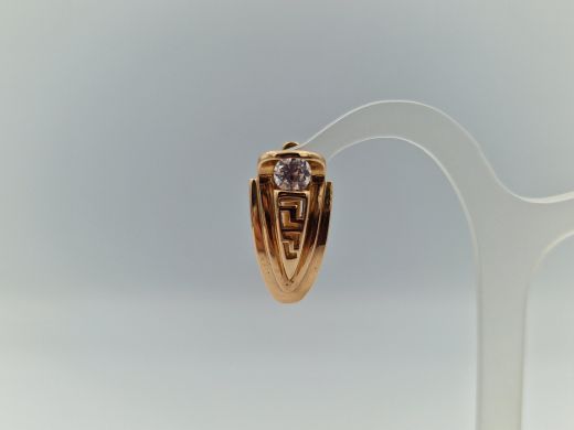 Золотые серьги с цирконом, 5.1 г