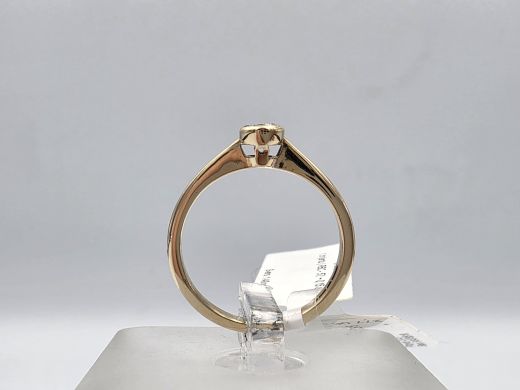 Zelta gredzens ar briljantiem, 1.49 g, izm. 15.5