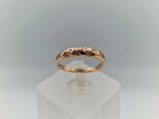 Zelta gredzens ar cirkoniju, 1.53 g, izm. 16