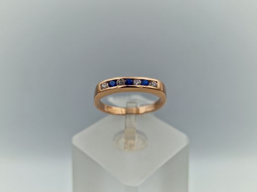 Zelta gredzens ar cirkoniju, 2.08 g, izm. 16.5