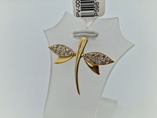 Zelta kulons ar cirkoniju, 1.24 g