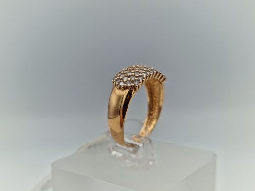 Zelta gredzens ar cirkoniju, 2.47 g, izm. 16.5