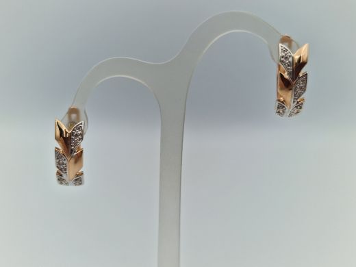 Zelta auskari ar cirkoniju, 3.16 g