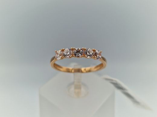 Zelta gredzens ar cirkoniju, 1.93 g, izm. 19