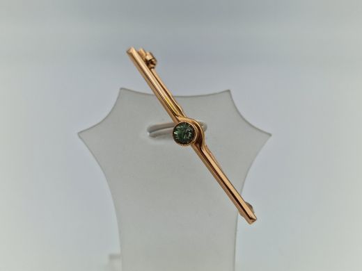 Zelta broša ar cirkoniju, 2.26 g