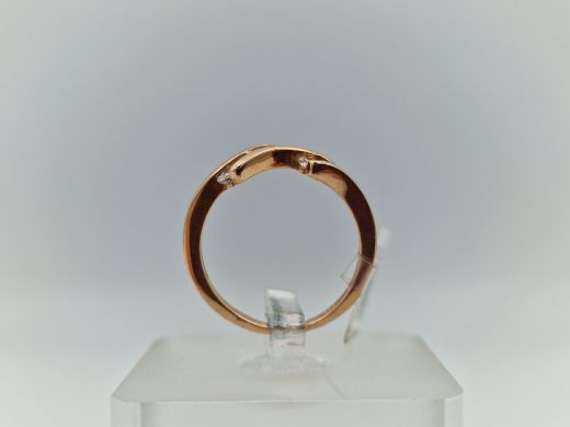 Золотое кольцо с цирконом, 2.1 г, разм. 16