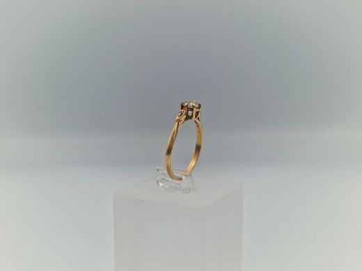 Zelta gredzens ar cirkoniju, 1.72 g, izm. 18