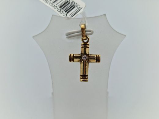 Золотой кулон с цирконом, 1.54 г