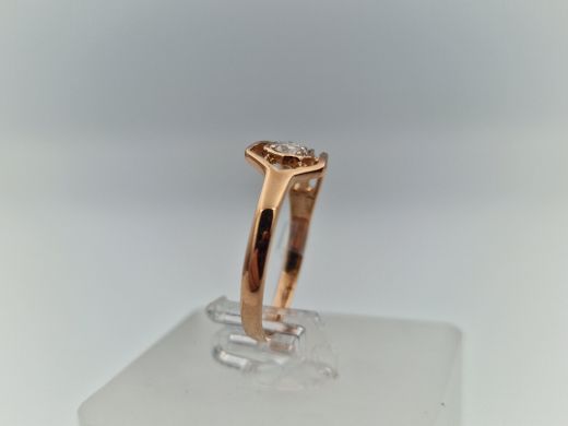 Zelta gredzens ar cirkoniju, 1.49 g, izm. 16.5