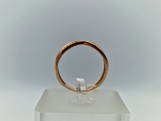 Zelta gredzens ar cirkoniju, 1.58 g, izm. 17