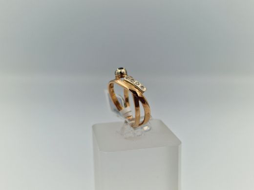 Zelta gredzens ar briljantu, 3.62 g, izm. 17
