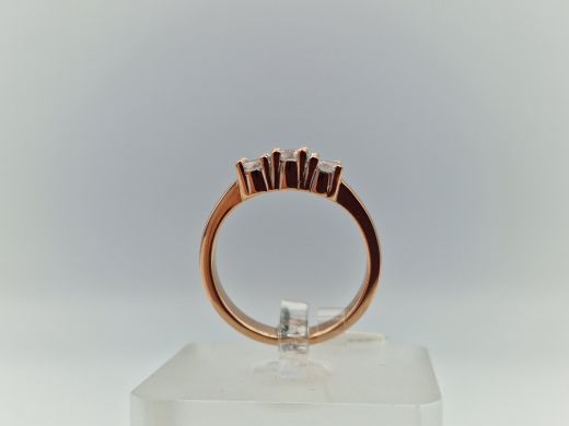 Zelta gredzens ar cirkoniju, 3.66 g, izm. 17