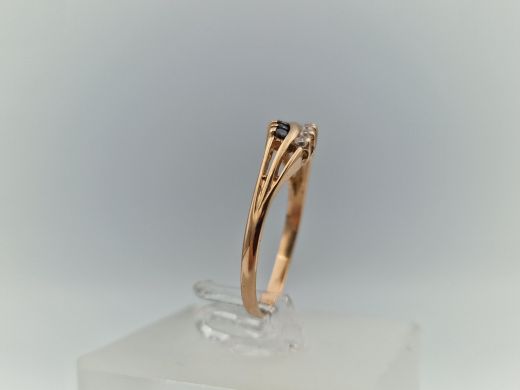 Zelta gredzens ar cirkoniju, 1.68 g, izm. 17.5