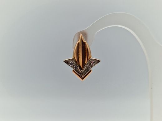 Zelta auskari ar cirkoniju, 3.59 g