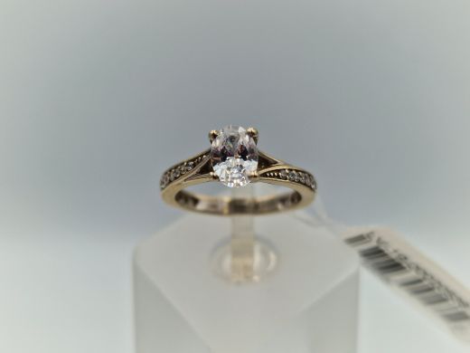 Zelta gredzens ar cirkoniju, 3.18 g, izm. 16