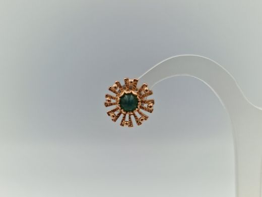 Zelta auskari ar halcedonu, 2.85 g