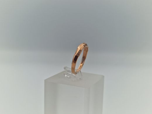 Zelta gredzens ar cirkoniju, 1.57 g, izm. 17