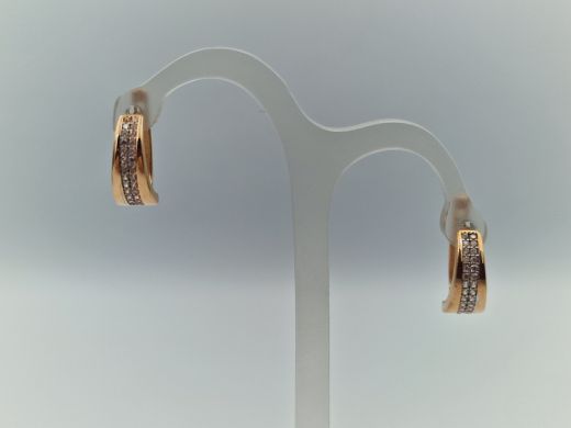 Zelta auskari ar cirkoniju, 2.38 g