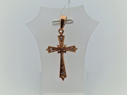 Золотой кулон с цирконом, 1.27 г