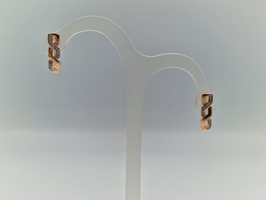 Zelta auskari ar cirkoniju, 2.08 g