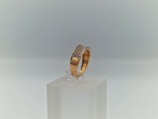 Zelta gredzens ar briljantu, 2.96 g, izm. 17.5