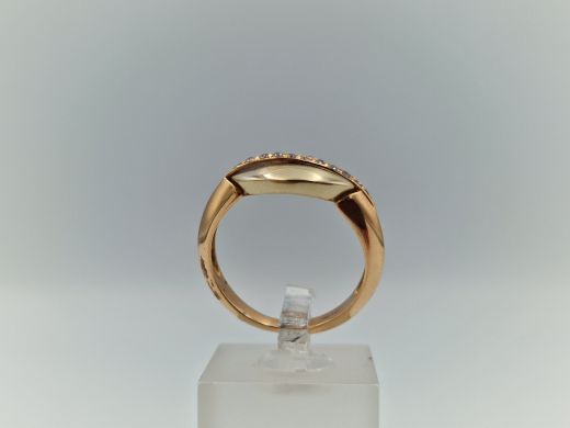 Zelta gredzens ar cirkoniju, 3.79 g, izm. 17.7